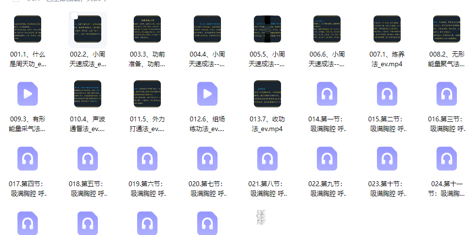 260599 福炁周天功–小周天速成法28集视频+音频Y插图 260599 福炁周天功–小周天速成法28集视频+音频Y插图