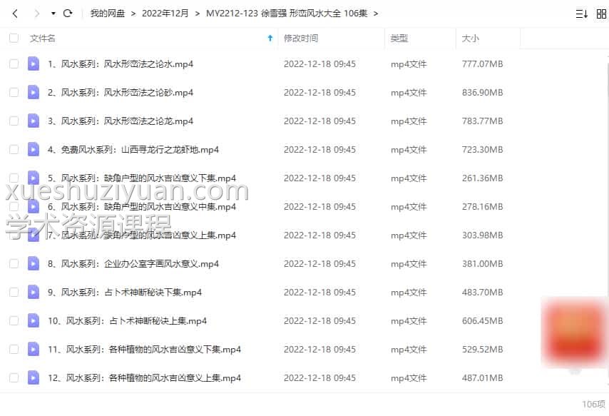 徐雪强 形峦风水大全 106集百度网盘插图1