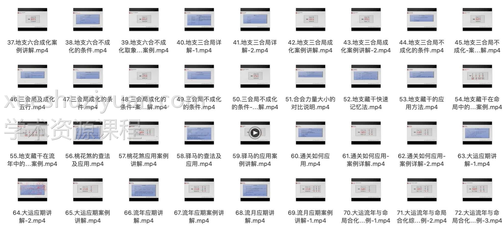 北源八字进阶深入学习四（大运流年墓库合会）72集视频插图2