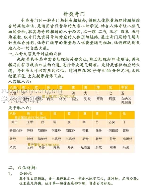 二十八星宿 针灸奇门 子午流注穿奇门插图2