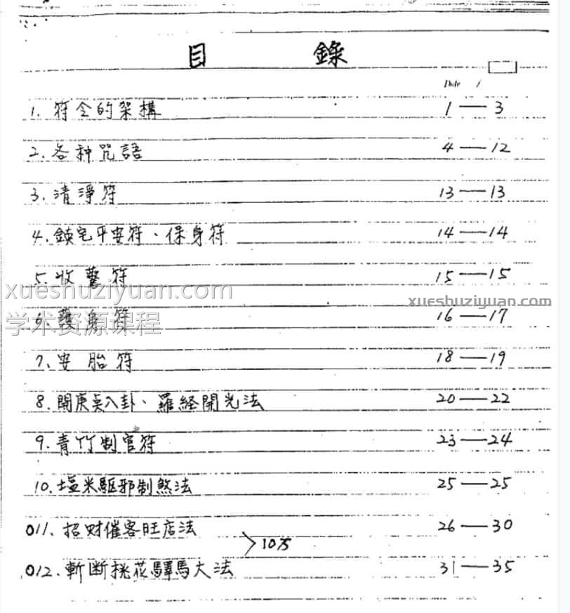 謝武藤風水深入班讲义风水+符咒笔记插图