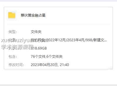 蔡伏篪金融占星全套课程蔡伏篪 天运投资学A1-A4课程110多G 76个文件插图