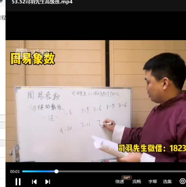 司羽先生《周易象数函授班高级班》视频课程336集 大合集插图