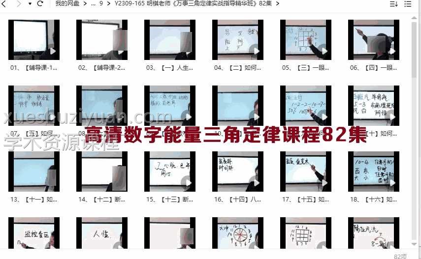 明棋老师《万事三角定律实战指导精华班》82集视频课程插图