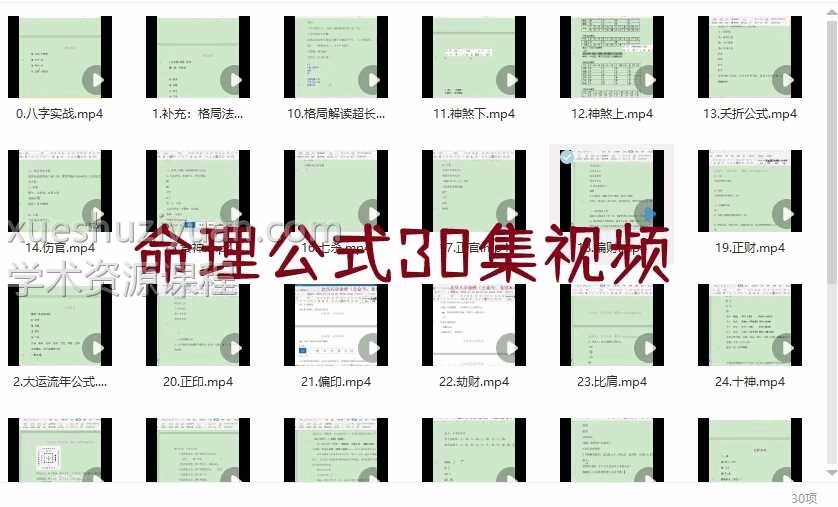 命理公式30集视频插图 命理公式30集视频插图