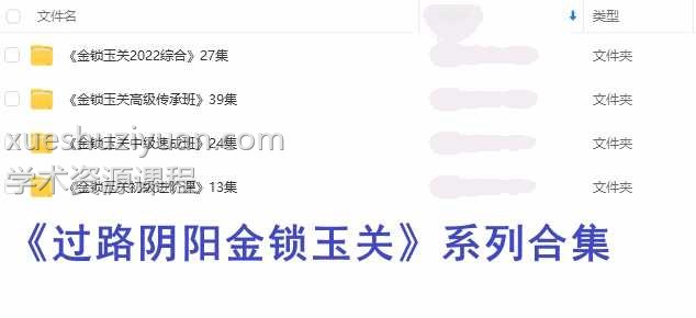 王耀骏《过路阴阳金锁玉关》系列共103集视频课程插图