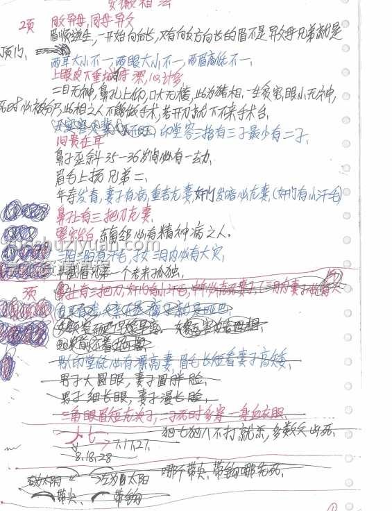 安徽相法过三关手写笔记27页插图