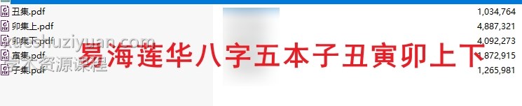 易海莲华八字五本插图