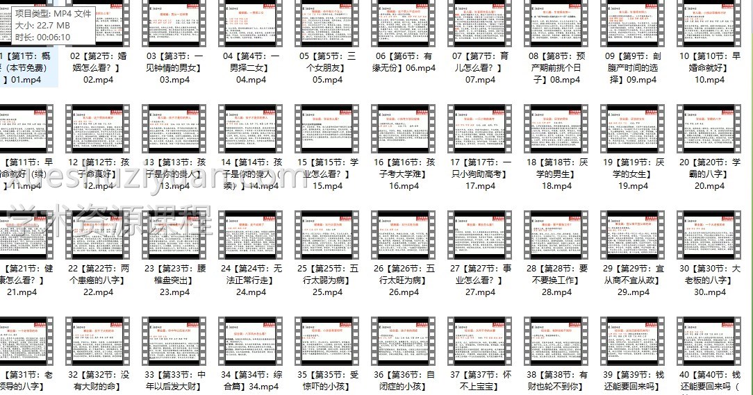 刑小星~八字命理与风水（进阶篇）视频40集插图