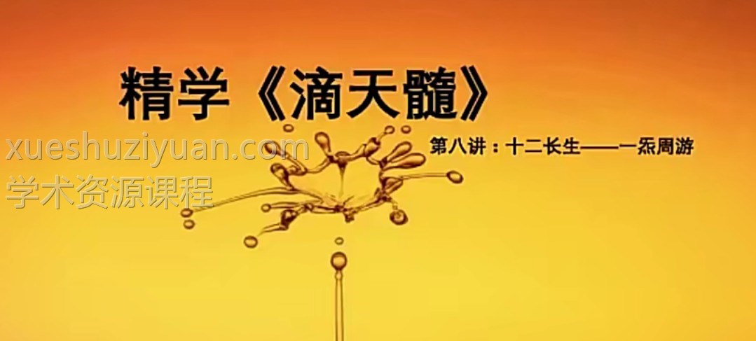 旭阳老师滴天髓直播课程11集视频插图