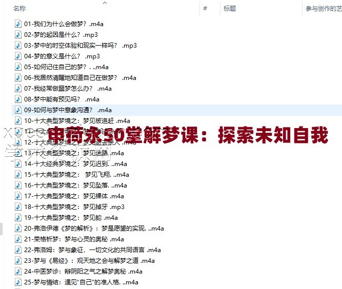 申荷永50堂解梦课：探索未知自我插图