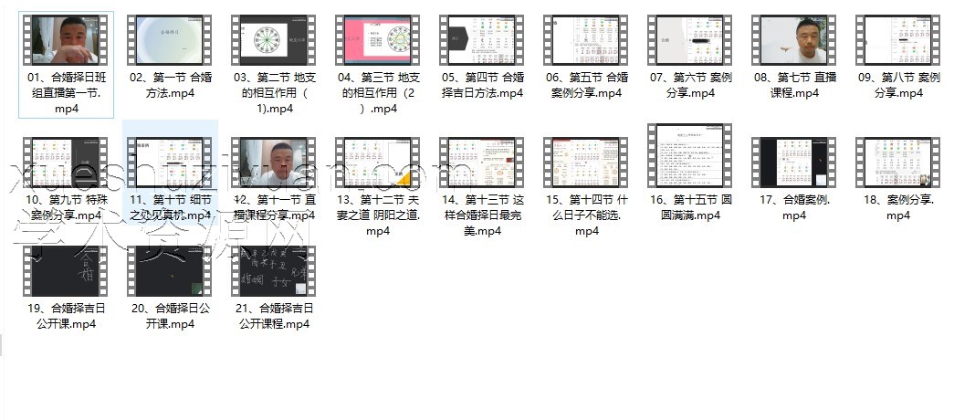 清风新派八字 合婚和择日课程 21集插图 清风新派八字 合婚和择日课程 21集插图