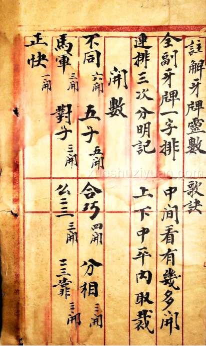 《牙牌神数》民间抄本83页插图1